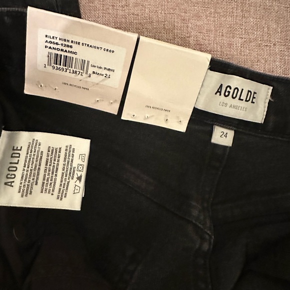 AGOLDE - Riley High Rise Cropped Straight Jeans in Panoramic - Picture 5 of 7